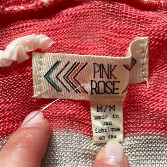 Pink Rose Striped Cardigan - Picture 2 of 9